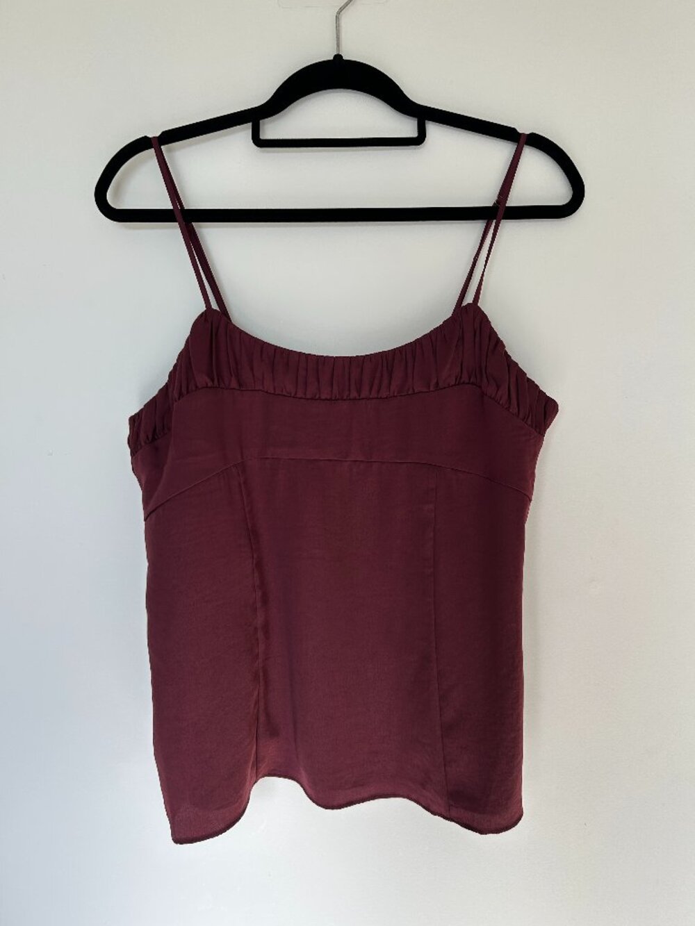 Banana Republic Shirred Camisole Dark Cherry Size 12